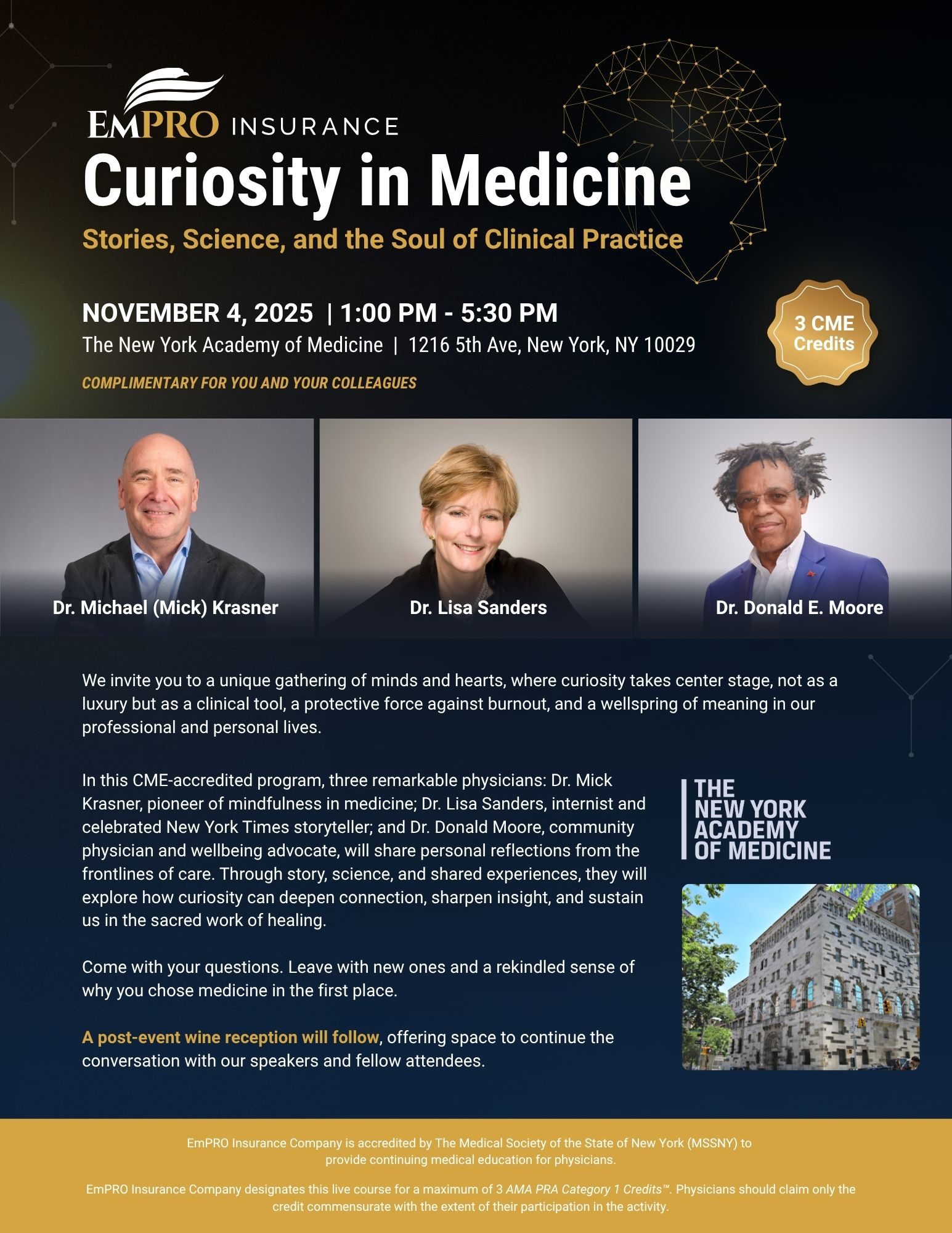 Curiosity in Medicine Event Flyer