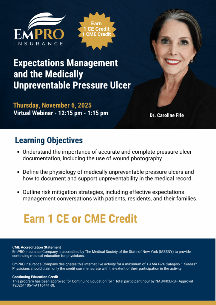 Empro Expectations Management and the Medically Unpreventable Pressure Ulcer ...